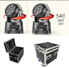 2pcs/lot with flightcase Disco dj 7x12W RGBW LED Moving Head Light 4in1 LED wash effect Lighst wedding home party Xmas led lamps 2024 - buy cheap