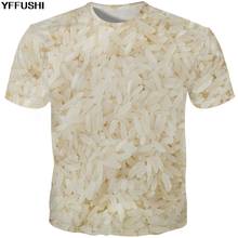 YFFUSHI New Design Funny 3D T-Shirts Raw Rice Full Print Men 3D T Shirt Cool Fashion Unique Unisex Tops Tee Shirt Plus Szie 2024 - buy cheap