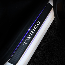 4D Carbon Fiber Vinyl Sticker For Renault Twingo Car Door Sill Protector Door Step Plate Protector Interior Car Accessories 4Pcs 2024 - buy cheap