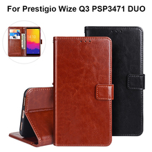 Wallet Case Cover For Prestigio Wize Q3 PSP3471 DUO Case Flip PU Leather Case For Funda Prestigio Wize Q3 Cover Phone bag Capa 2024 - buy cheap