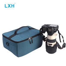 LXH Waterproof Anti-shock DSLR Camera Case Lens Bag Camera accessory bag With Handle/Adjustable Strap For Nikon Canon Sony Fuji 2024 - buy cheap