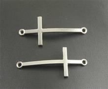 10pcs/lot Silver Color/bronze Sideways Cross Bracelet Connectors Metal Charms For Jewelry Making A24/A31 2024 - buy cheap