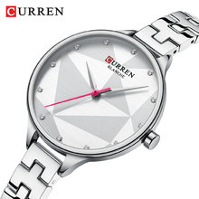 Curren relógio de pulso de quartzo feminino, relógio de marca de luxo novo design moderno casual para mulheres 2024 - compre barato