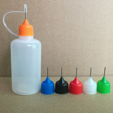 100Pcs 50ml Empty Pinhole Bottle LDPE Plastic Dropper Bottles With Colorful Screw Metal Needle Cap For E Liquid Eye drops Ink 2024 - buy cheap