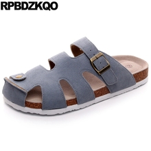 Sandalias de gladiador para hombre, zapatillas nativas de moda, talla grande, 46 Mules, zapatos romanos con correa de Metal, Punta cerrada de corcho 2024 - compra barato