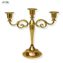 10PCS/LOT Silver/Gold Candlestick Candle Holders 3-Arms Stand Zinc Alloy High Quality Pillar For Wedding Portavelas Candelabras 2024 - buy cheap