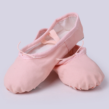Children Adult Canvas Soft Ballet Dance Shoe Leather Outsole GymYoga Dancesport Shoes Girls Toe Dance Flat Slippers Ballerina 2024 - buy cheap