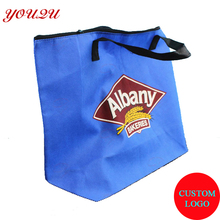 customized non woven tote packing bag with heat transfer logo zipper closed at open part 2024 - buy cheap