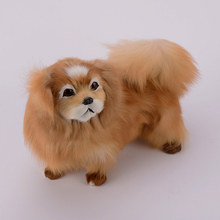 new simulation yellow walking dog toy imitate poodle model gift about 32x16x25cm 2024 - buy cheap