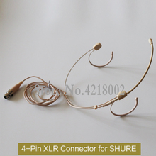 Skin Mini-auriculares XLR de 4 pines TA4F con gancho para la oreja, micrófono omnidireccional para transmisor de petaca inalámbrico Shure 2024 - compra barato