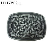 Bullzine Wholesale ZINC ALLOY Western celtic knot belt buckle with pewter finish FP-03503 suitable for 4cm width belt 2024 - buy cheap