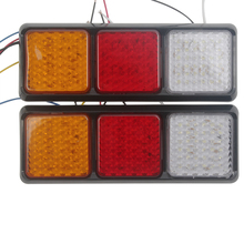 Luzes traseiras plásticas com led para carros, 12v, lâmpada reversa para sinal de mudança de direção, retorno, trailer, caminhão 2024 - compre barato