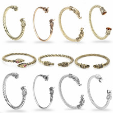 Lobo head pulseiras indianas jóias para mulheres acessórios vintage viking pulseiras homens manguito pulseira 2024 - compre barato