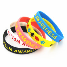 LUKENI 5PCS Colorful Autism Awareness Puzzle Silicone Wristbands Daily Reminder Puzzle Sillicone Rubber Bracelets&Bangles SH075 2024 - buy cheap
