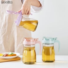 NOOLIM-botella de aceite de vidrio para cocina, bote pequeño a prueba de fugas, tanque de aceite, vinagre, condimentos para el hogar, tarro de salsa 2024 - compra barato