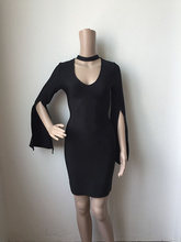 New 2017 Women Summer Autumn Sexy Club dress Fashion elegent Black Dress Vestidos Long Sleeve Bandage Dress 2024 - buy cheap
