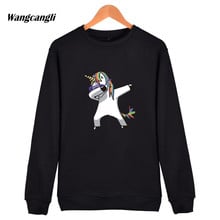 Unicorn Printed Hoodies Sweatshirt Men/Women harajuku crewneck Hoodie Sweatshirts Kawaii Cartoon Tracksuit Tops Casual Clothes 2024 - buy cheap