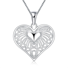 Collar con colgante de doble corazón para mujer y niña, gran oferta, regalo para el Día de San Valentín 2024 - compra barato