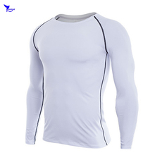 Solid Color Men Compression Jogging Shirts Long Sleeves Thermal Under Top Running T-shirt Fitness Base Layer Gym Sportswear Tops 2024 - buy cheap