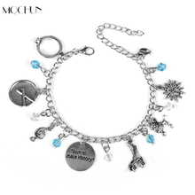 MQCHUN-pulsera con dijes de copo de nieve para mujer, brazalete de YURI on ICE hecho a mano, cuentas, eslabones de cadena, pulsera, joyería para chica, el mejor regalo 2024 - compra barato