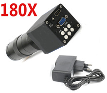 Newset 16MP 1080P Câmera Microscópio De Vídeo Digital HDMI + 180X C mount lens para PCB Reparação De Solda Dupla afixação saída 2024 - compre barato