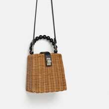 2019 Brand Designer bead hand-woven straw bag women samll Tote Bags for Summer Travel Handle Bag Ladies Shoulder for Girl 2024 - buy cheap