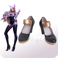 LOL K/DA Ahri, zapatos de Cosplay negros, botas, accesorios para fiesta de Carnaval y Halloween 2024 - compra barato