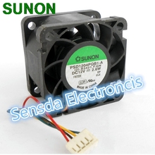 Original For Sunon 4028 PSD1204PQB1-A 12V 2.6W 4Wire Server dc axial Cooling Fan 2024 - buy cheap
