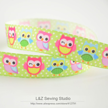 F026#-7 free shipping min order is $5(mix order) cute owl designs 7/8" 22mm grosgrain ribbons polyester for DIY package hairbow 2024 - buy cheap