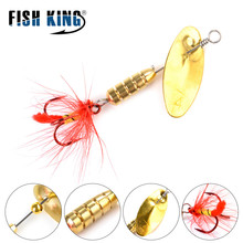 FISH KING Spinner Bait Fishing Lure 4PCS 2.5g 3.5g 5.5g High Quality Bass Hard Baits Spoon With Treble Hook Tackle 2024 - buy cheap