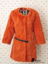 genuine natural full pelt  Rabbit Fur Coat Jacket Women's real whole skin fashion fur Overcoat Ladies Outerwear plus size 2024 - buy cheap