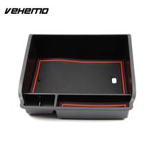Vehemo Интерьер черный ящик для хранения в подлокотнике автомобиля подлокотник коробка для хранения авто подлокотник коробка для хранения монет Чехол для сидения 2024 - купить недорого