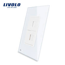 Livolo US/AU Standard Luxurious Telephone & Computer  Socket(TEL/COM)  With  White/Black Pearl Crystal Glass VL-C591TC-11/12 2024 - buy cheap