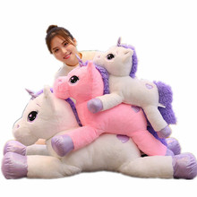 New Giant 60-110cm Unicorn Plush toy Stuffed Animals Unicorn Horse Pillow High Quality Cartoon Gift For Children Kids Girls 2024 - buy cheap