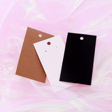 Cartões de papel com ganchos para orelha, venda imperdível, 15 60x9cm, branco, preto, marrom, cartões de joias retângulo 2024 - compre barato