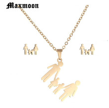 Maxmoon-Conjunto de Collar de familia para madre e hija, conjunto de joyería para mano, regalo para niños y niñas 2024 - compra barato