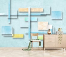 3D Wall Wallpaper For Walls Cartoon 8D wall stickers for Kids rooms Wallpaper paper mural 3d block photo Wall Mural 2024 - buy cheap