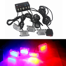 12W Car LED Light 4 x 3 LEDs Emergency Strobe Warning Lights Flash Lamp for Automobiles Volkswagen 12V 2024 - buy cheap