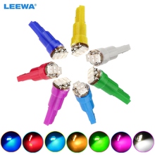 LEEWA 5pcs T5 1206 3-SMD 0.1W Car Dashboard Gauge Side LED Light Bulbs Lamp DC 12V White/Green/Blue/Red #CA1455 2024 - buy cheap