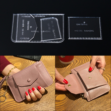1set Acrylic Stencil women wallet Template For DIY Leather Handmade Craft bag Sewing Pattern 14*9*1cm 2024 - buy cheap