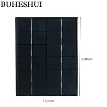BUHESHUI 5.2 W 6 V Célula Solar Painel Solar de Policristalino Módulo Carregador Solar DIY Solar Para O Sistema de 3.7 V 210*165 MM de Alta Qualidade 2024 - compre barato