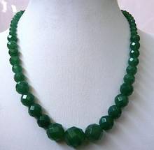 Verde 6-14mm Natural facetado perlas collar 17" 2024 - compra barato