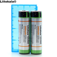 Liitokala оригинальная зарядка, 2 шт., 18650 3,7 В, 3400 мАч, NCR18650B литиевая батарея, защитная плата, аккумулятор + 18650 Коробка 2024 - купить недорого