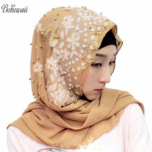 BOHOWAII Islam India Muslim Hijab Scarf 14 Colors Women Hoofddoek Chifon Kopftuch Headscarf Hijab Foulard Femme Femme Musulman 2024 - buy cheap