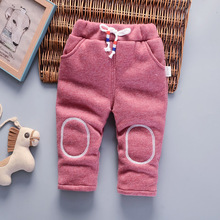 Baby Pants For Boy Girl Autumn Boys Warm Cotton Thick Pant Winter Fashion Cartoon Clothes Children Trousers Kids Fleece Pants 2024 - buy cheap