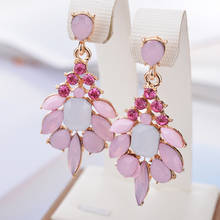 Women Fashion Jelly Resin Rhinestone Water Drop Dangle Ear Stud Earrings Jewelry 2024 - buy cheap