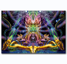 Quente novo psicodélico trippy visual deus-seda arte poster adesivo de parede decoração presente 2024 - compre barato