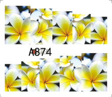 Etiqueta do prego arte decoração com flores amarelas deslizante adesivo de Transferência De Água decalques manicure arte laca accessoires polonês foil 2024 - compre barato