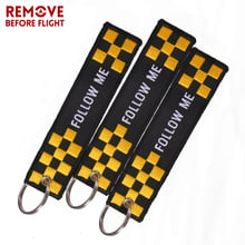 3 PCS/LOT Fashion Follow Me Key Ring Embroidery Priority Portachiavi Key Ring Chain Sleutelhanger Remove Before Flight llaveros 2024 - buy cheap