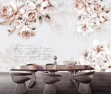 Vintage Lily Rose Flower Wallpaper 3D Wall Murals Home Wall Decor Canvas Print Art Wall Floral Wall Paper Contact Paper Custom 2024 - buy cheap